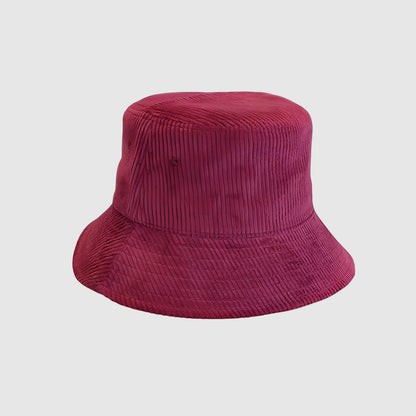 Chapeau bob en velours côtelé unisexe