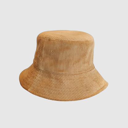 Chapeau bob en velours côtelé unisexe