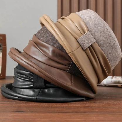 Chapeau cloche en feutre de laine pour femme