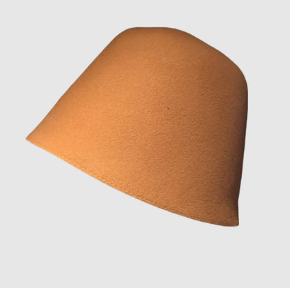 Chapeau cloche en laine à bord court pour femme