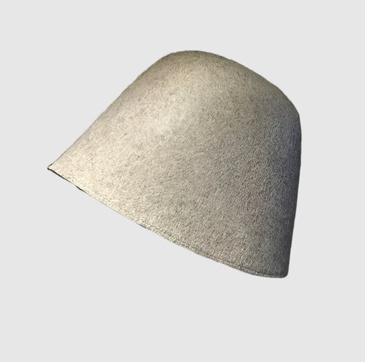 Chapeau cloche en laine à bord court pour femme
