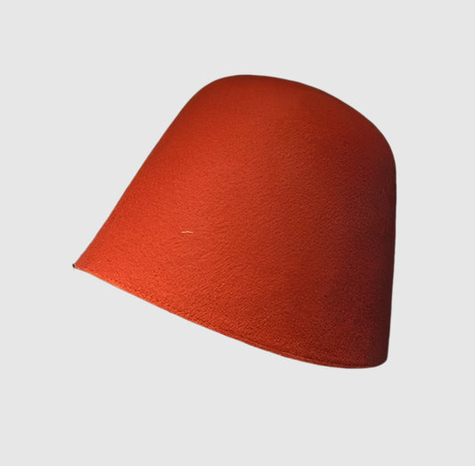 Chapeau cloche en laine à bord court pour femme