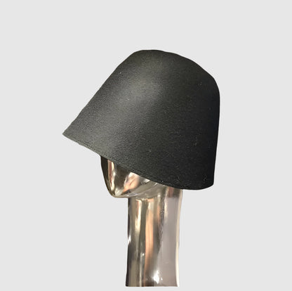 Chapeau cloche en laine à bord court pour femme