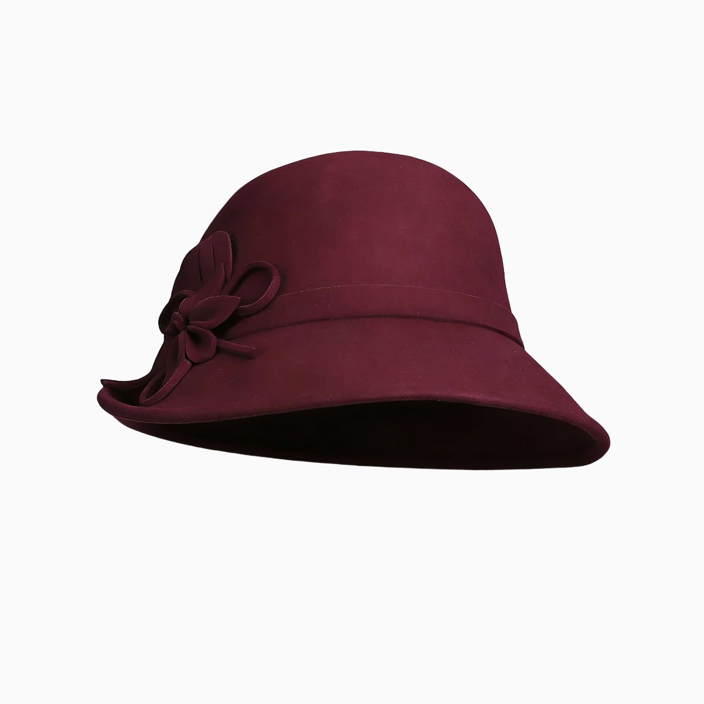 Chapeau cloche en laine pour femme façon fascinator