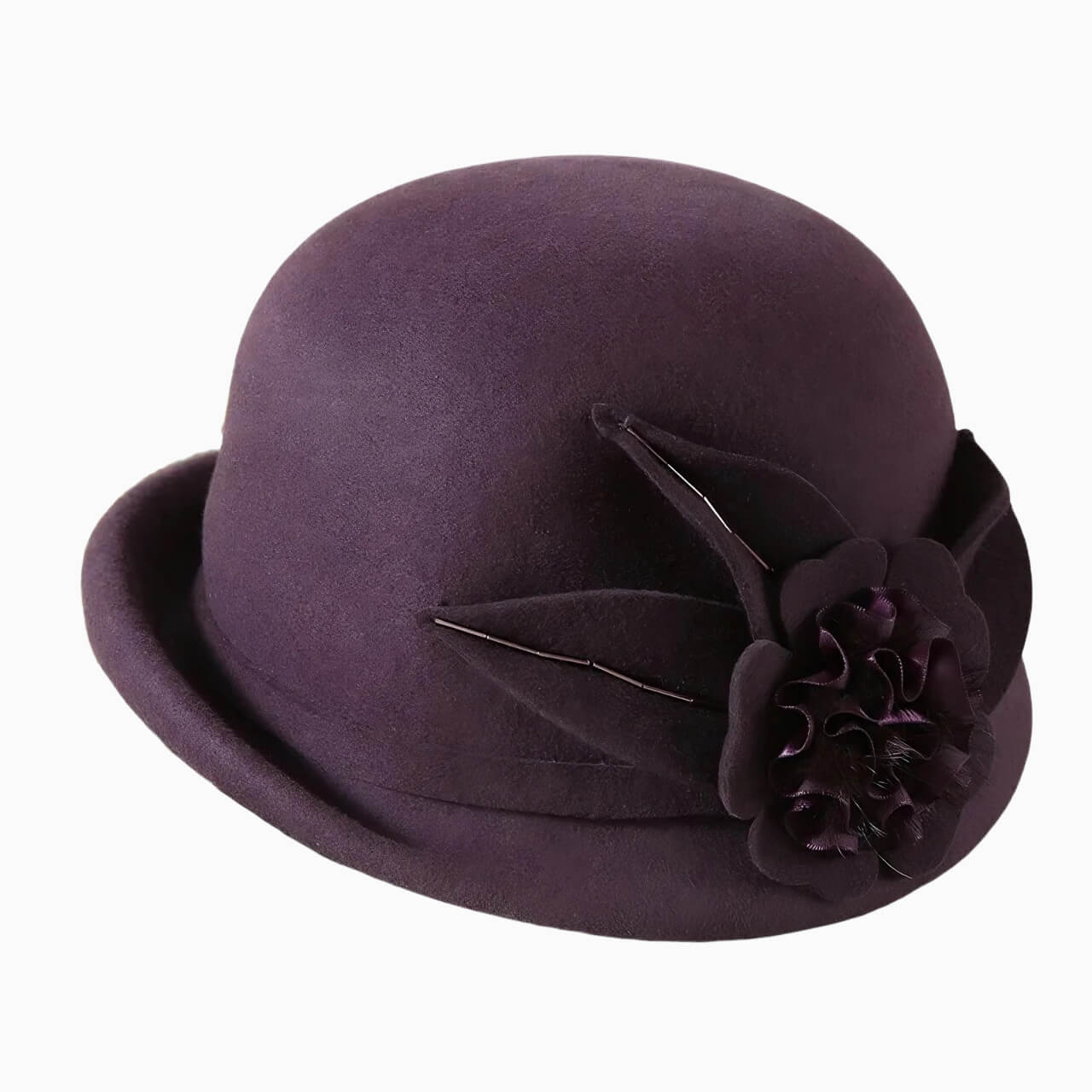 Chapeau cloche en laine pour femme
