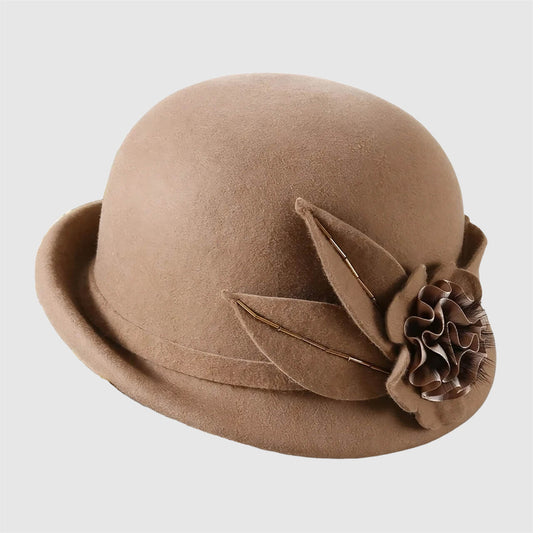 Chapeau cloche en laine pour femme