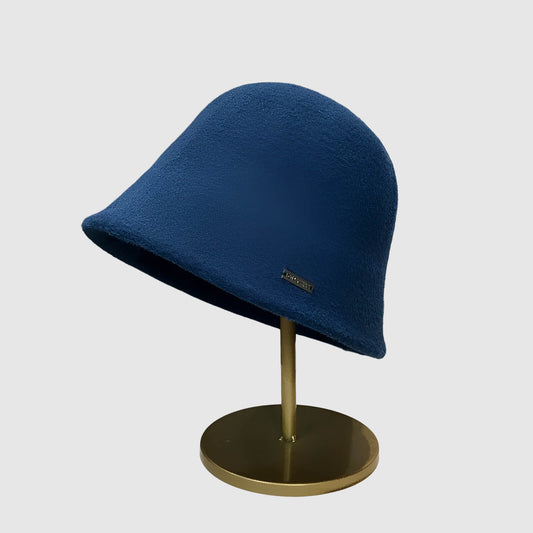 Chapeau cloche en laine tricotée pour femme