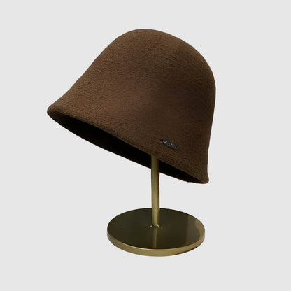 Chapeau cloche en laine tricotée pour femme