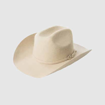 Chapeau cowboy en laine avec ceinture - unisexe