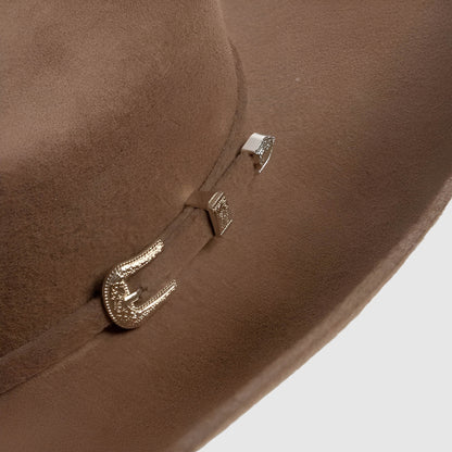 Chapeau cowboy en laine avec ceinture - unisexe