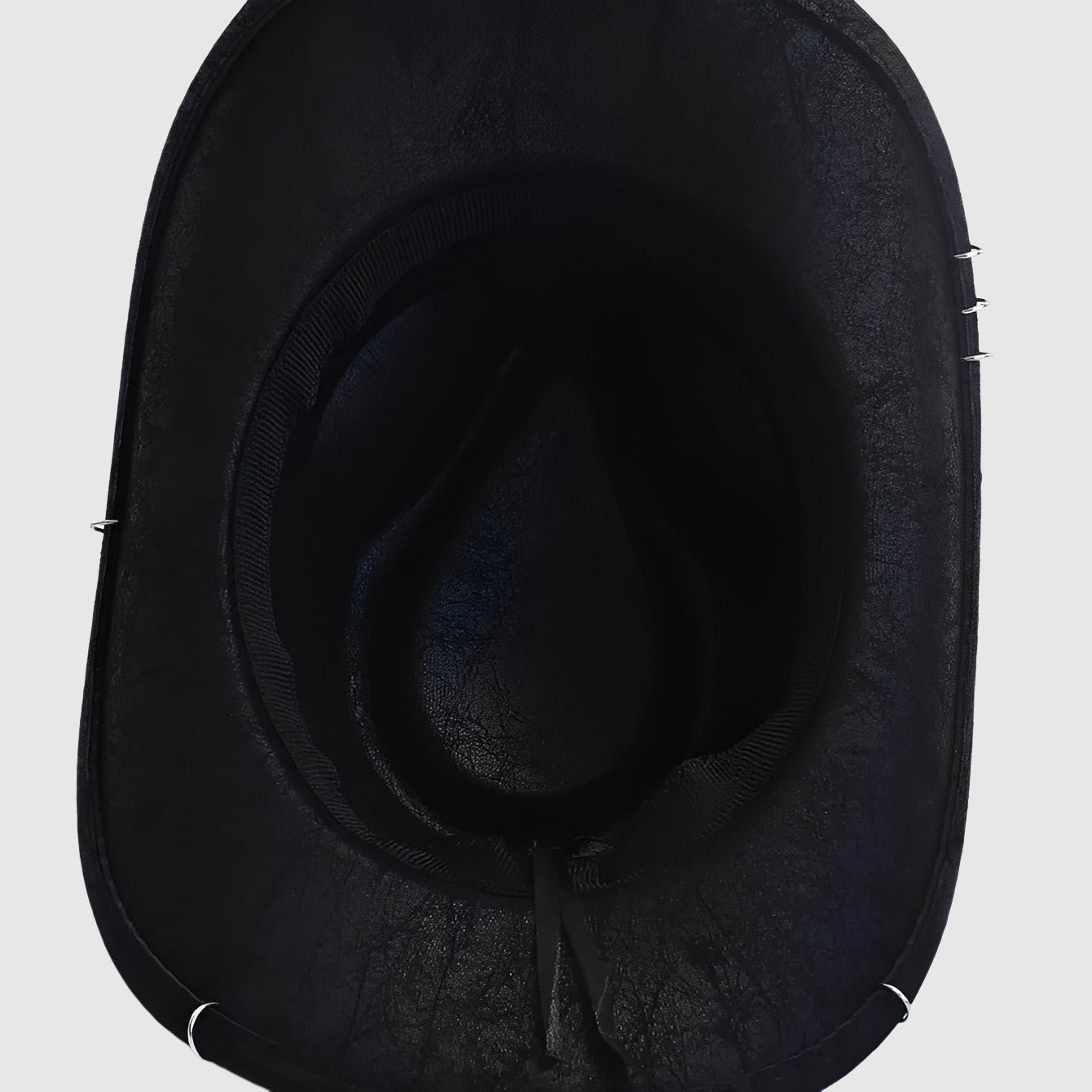 Chapeau cowboy en simili cuir à large bord