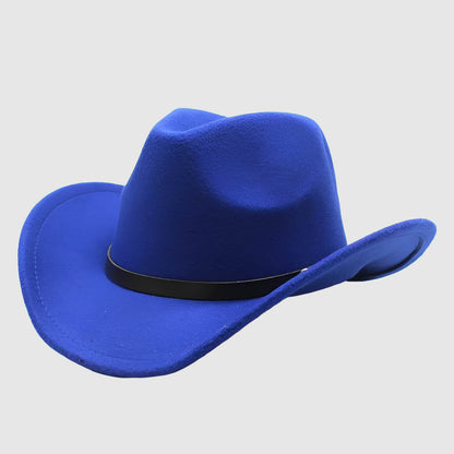Chapeau cowboy unisexe ceinture décorative
