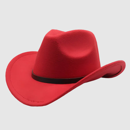 Chapeau cowboy unisexe ceinture décorative