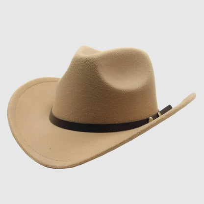 Chapeau cowboy unisexe ceinture décorative