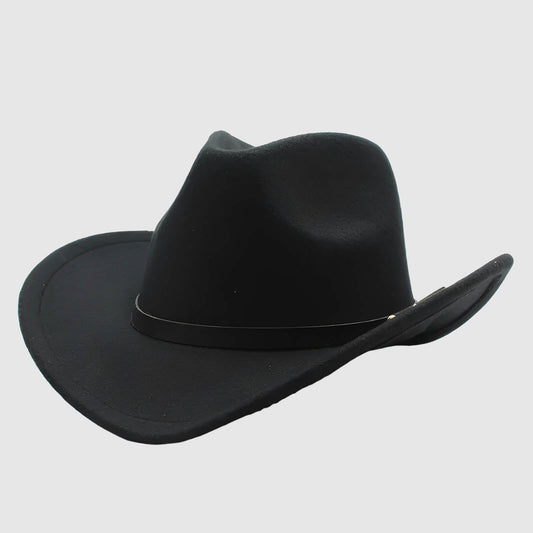 Chapeau cowboy unisexe ceinture décorative
