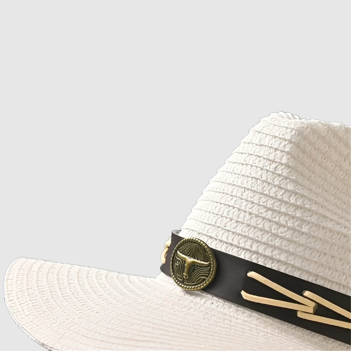 Chapeau de cowboy à large bord avec ceinture