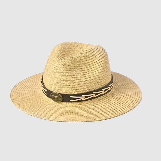 Chapeau de cowboy à large bord avec ceinture