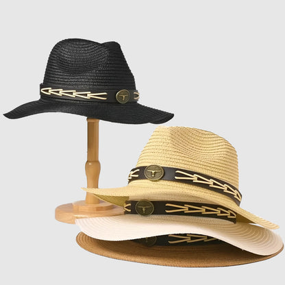 Chapeau de cowboy à large bord avec ceinture