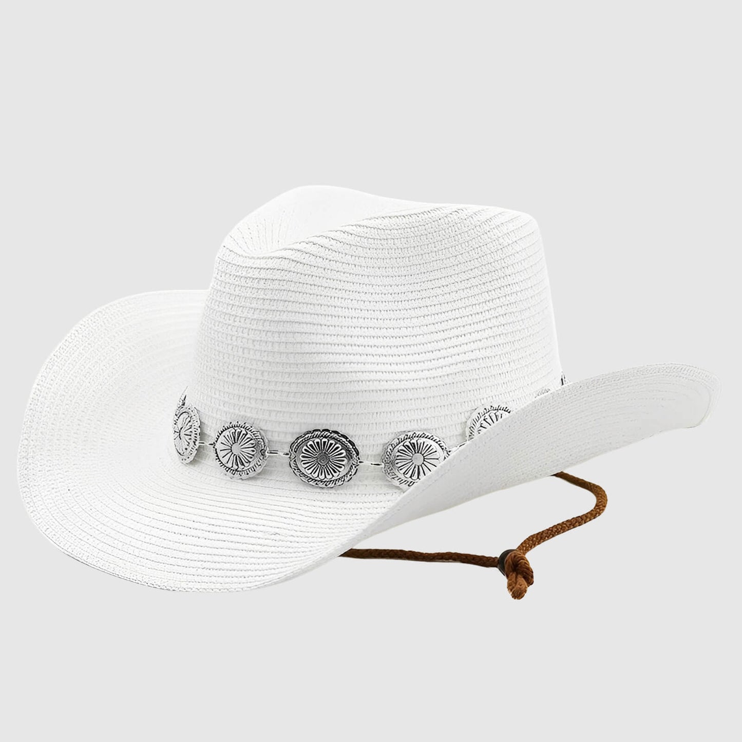 Chapeau de cowboy en paille ajourée - unisexe