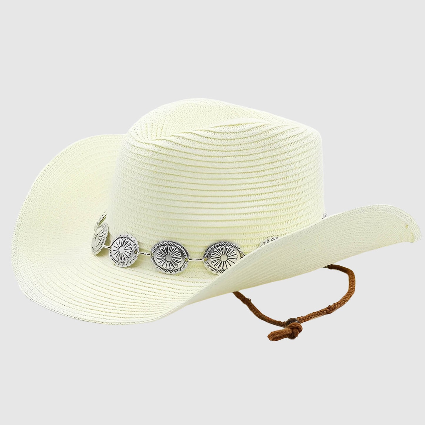 Chapeau de cowboy en paille ajourée - unisexe
