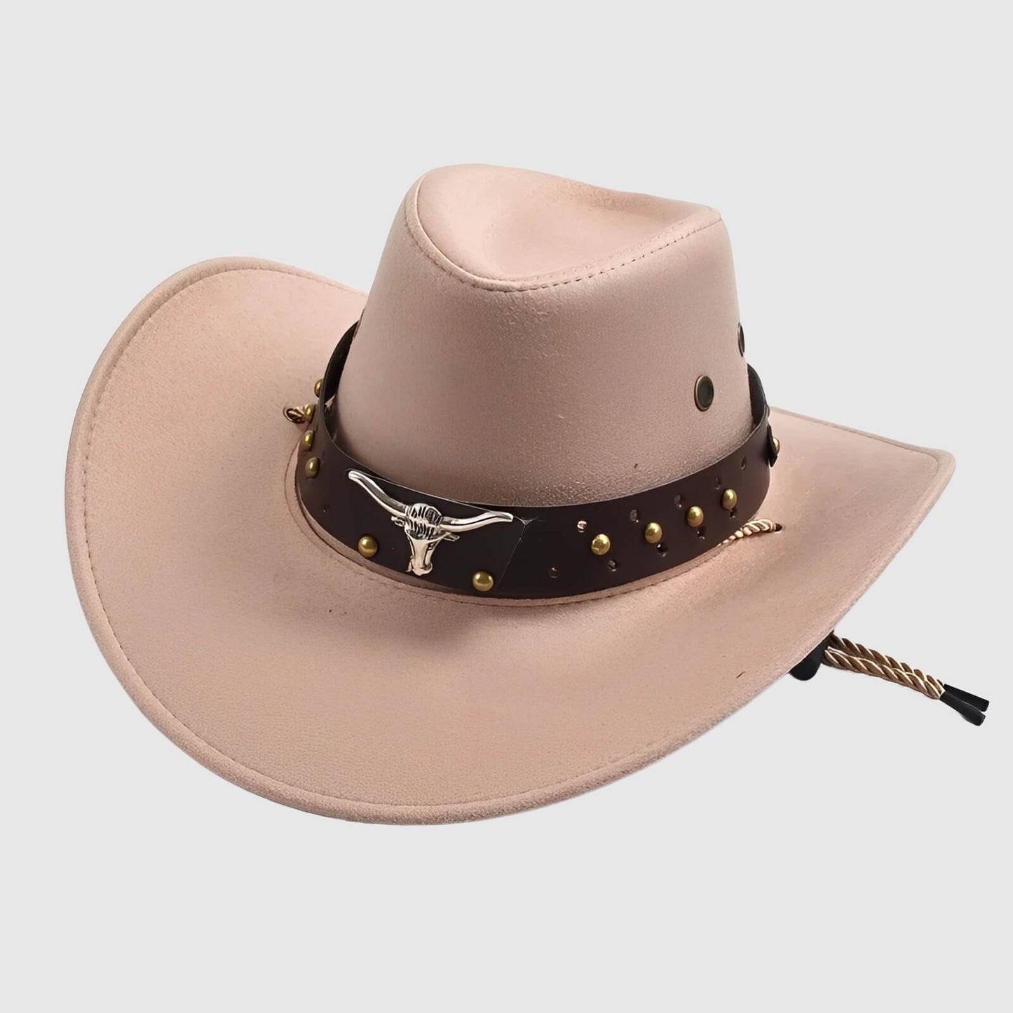 Chapeau de cowboy large bord en suédine