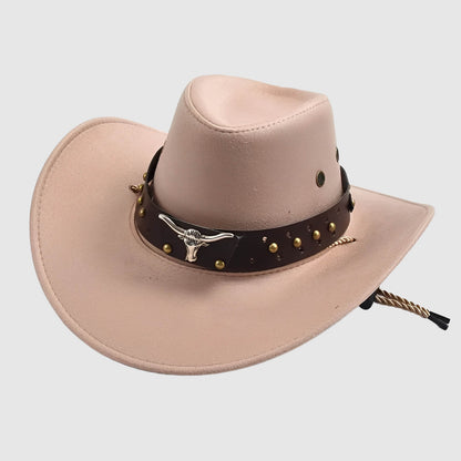 Chapeau de cowboy large bord en suédine