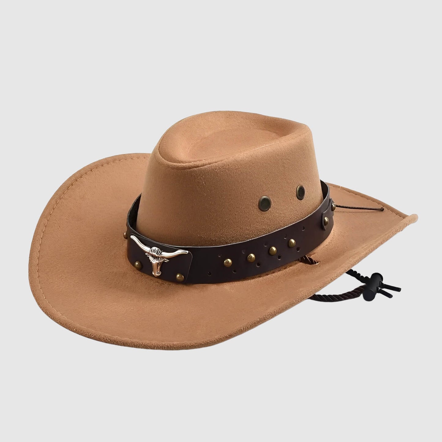 Chapeau de cowboy large bord en suédine