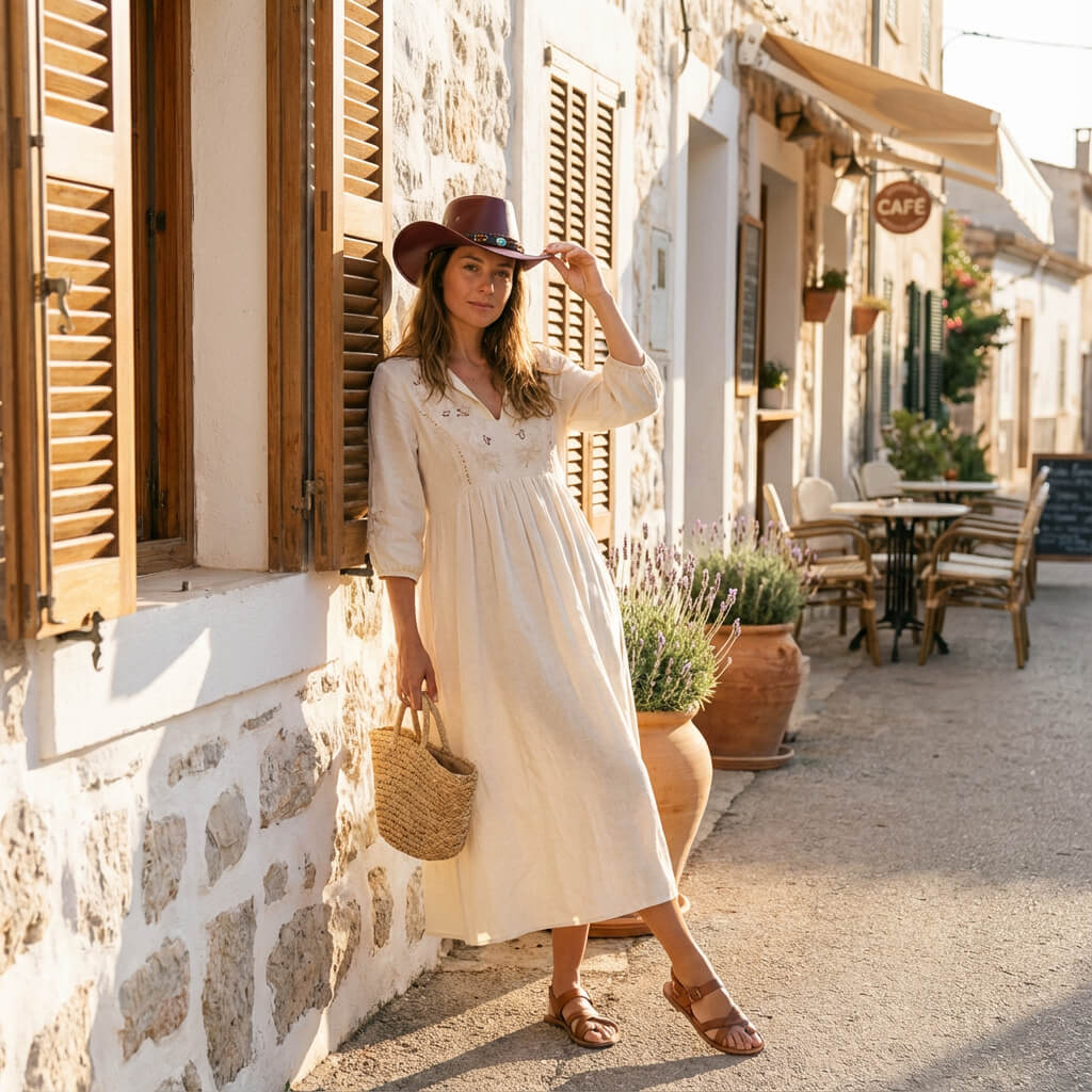 Chapeau de cowboy unisexe en faux cuir