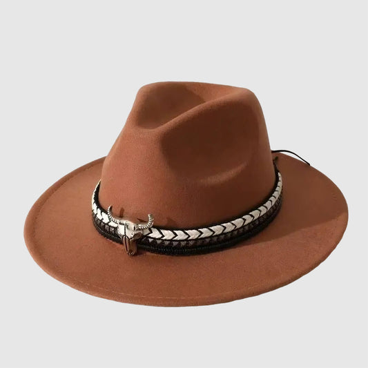 Chapeau de cowboy unisexe style western