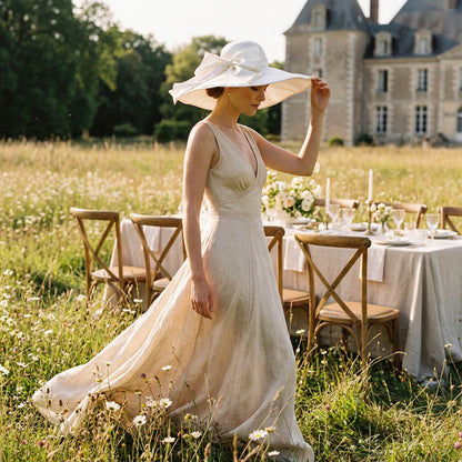 Chapeau de mariage blanc grande taille pour femme