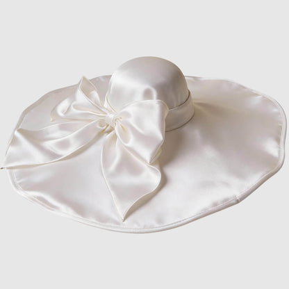 Chapeau de mariage blanc grande taille pour femme