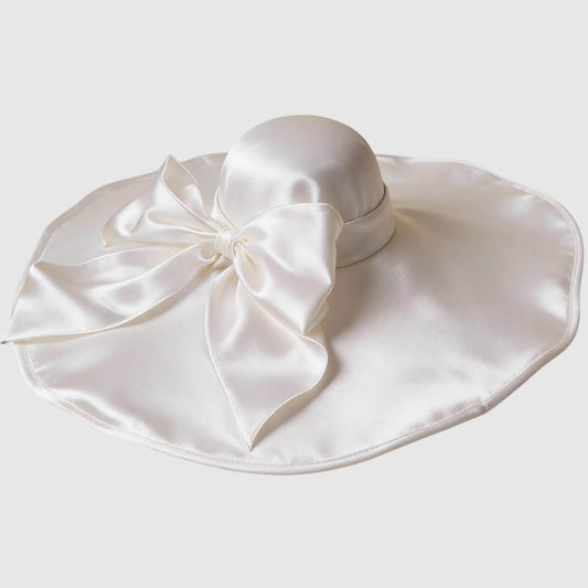 Chapeau de mariage blanc grande taille pour femme