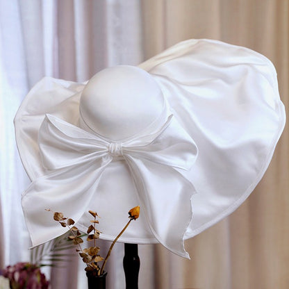 Chapeau de mariage blanc grande taille pour femme