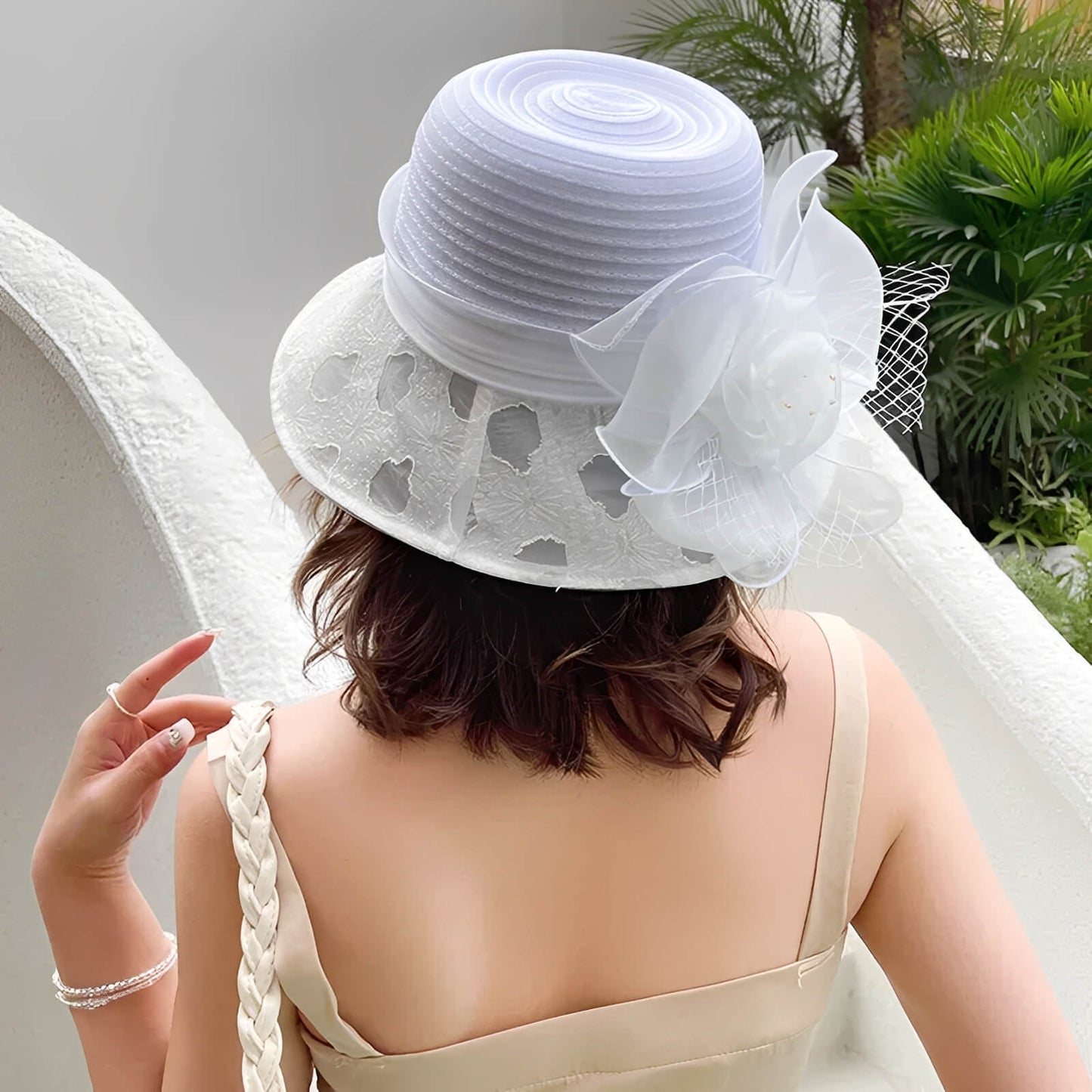 Chapeau de mariage haut‑de‑forme élégant pour femme