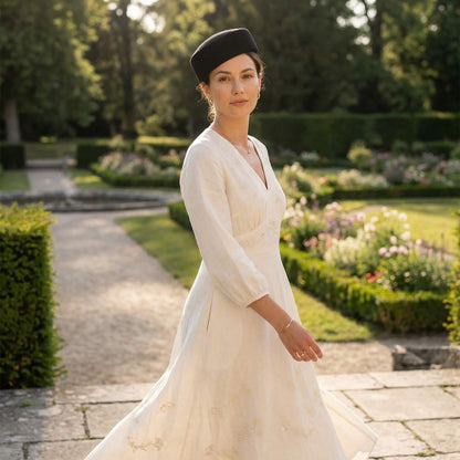 Chapeau de mariage pour femme en laine