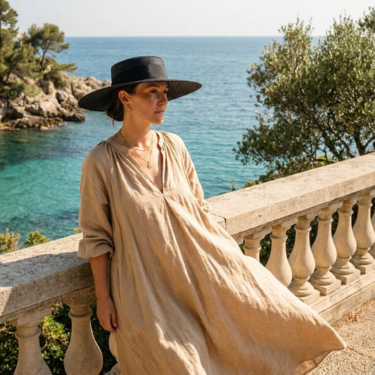 Chapeau de paille à large bord pour femme