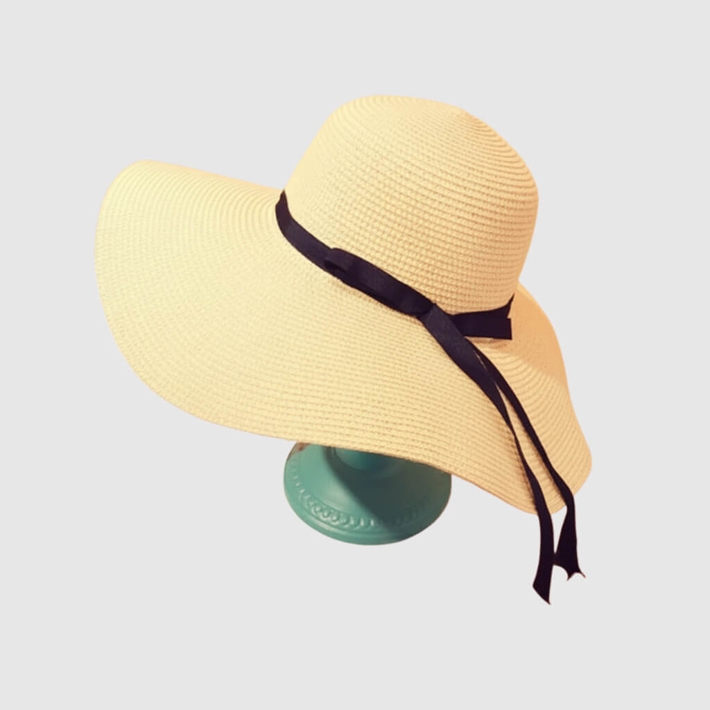 Chapeau de paille d’été pour femme à large bord