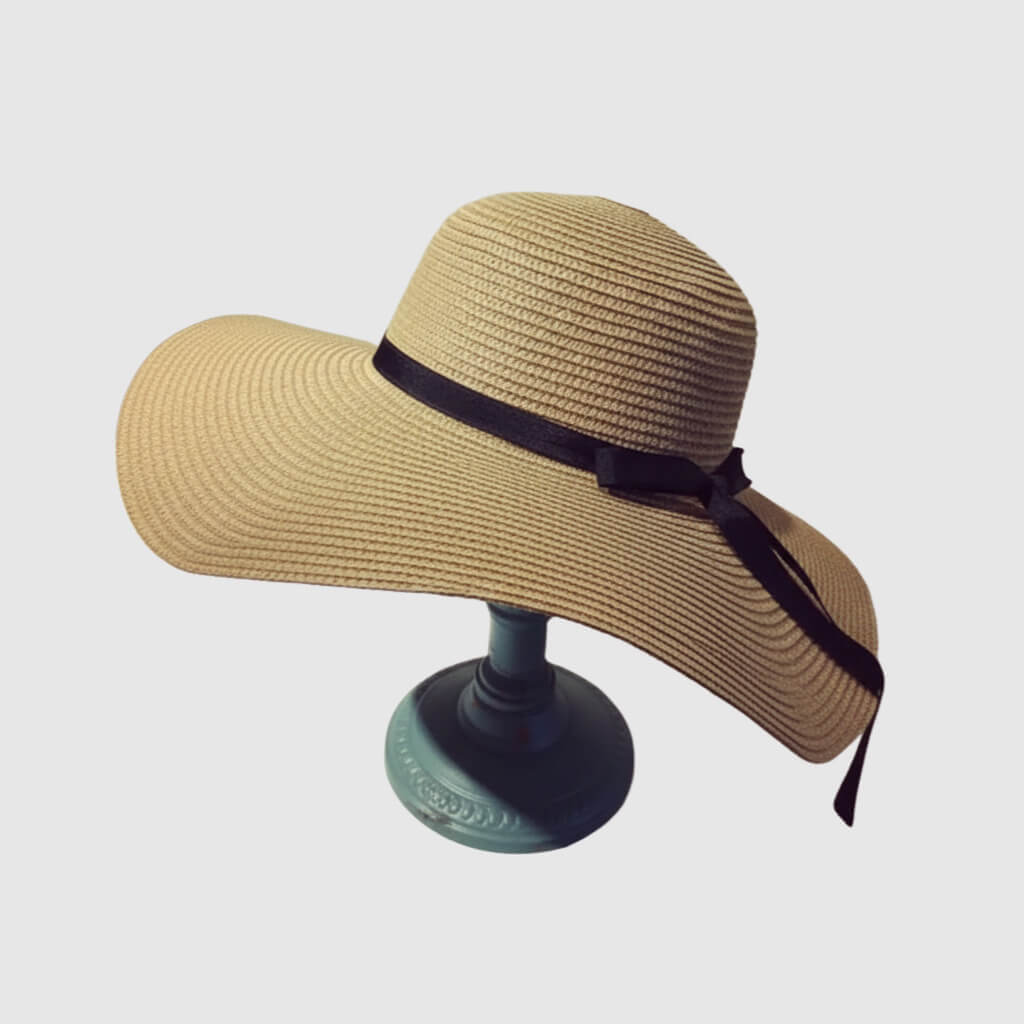 Chapeau de paille d’été pour femme à large bord