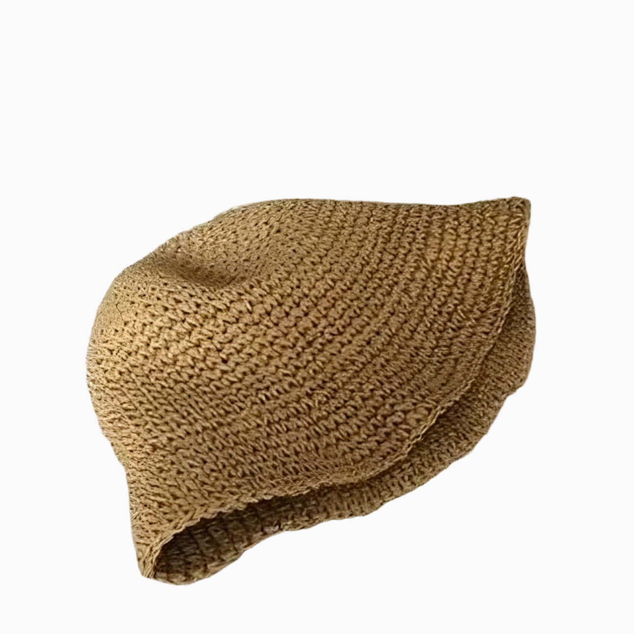 Chapeau de paille pour femme style bob pliable