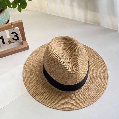 Chapeau de paille pour femme style Panama