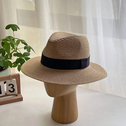 Chapeau de paille pour femme style Panama