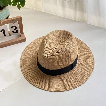 Chapeau de paille pour femme style Panama