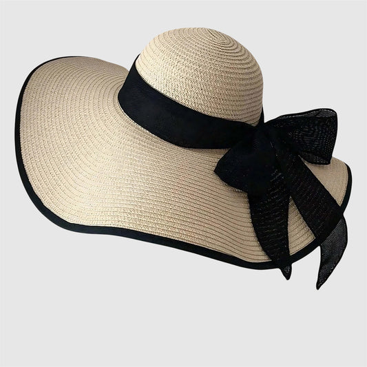 Chapeau de plage d’été pour femme à large bord