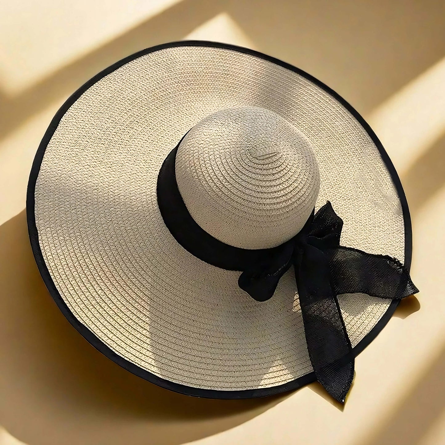 Chapeau de plage d’été pour femme à large bord
