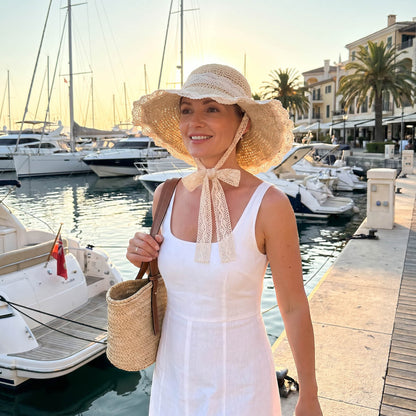 Chapeau de plage pliable à large bord pour femme