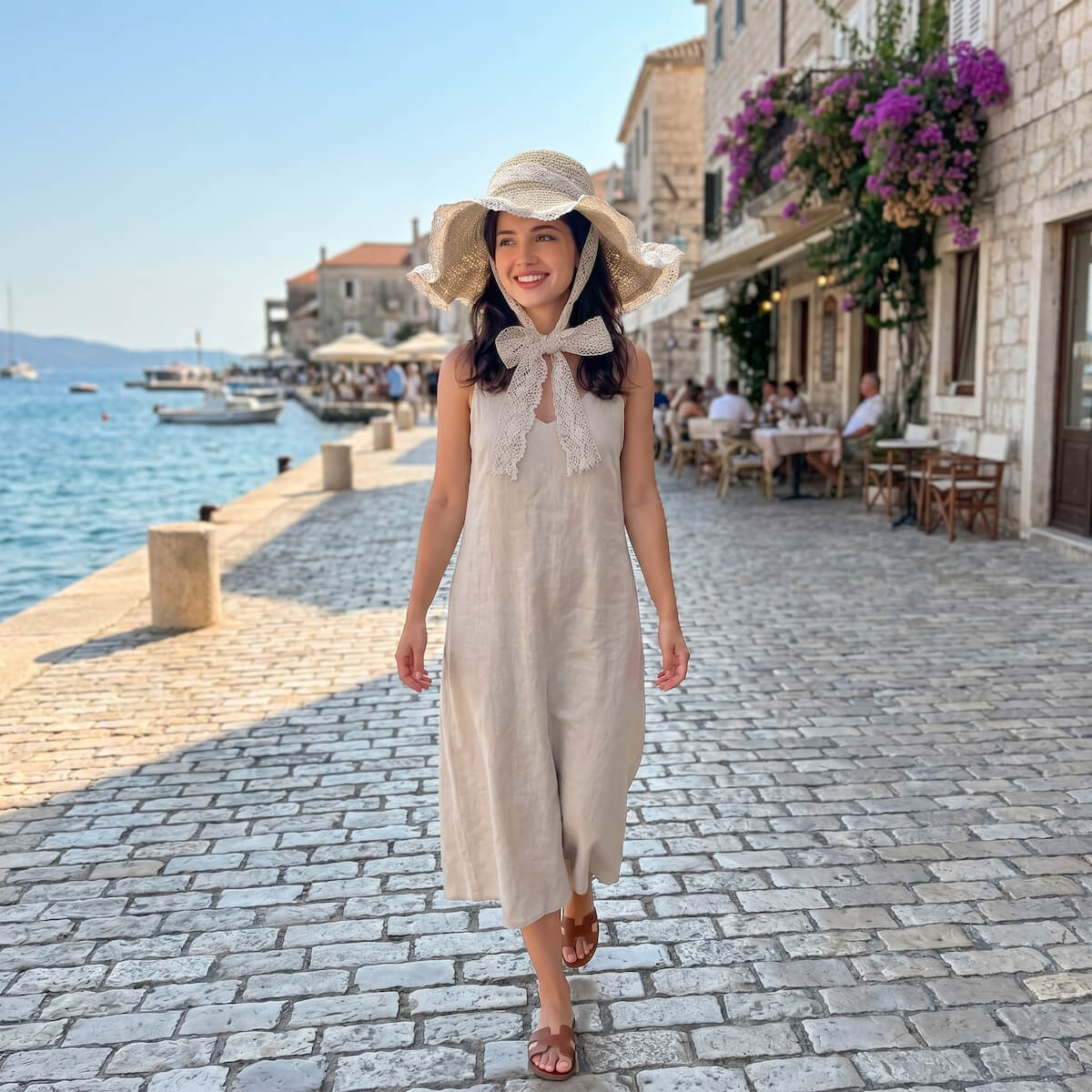 Chapeau de plage pliable à large bord pour femme