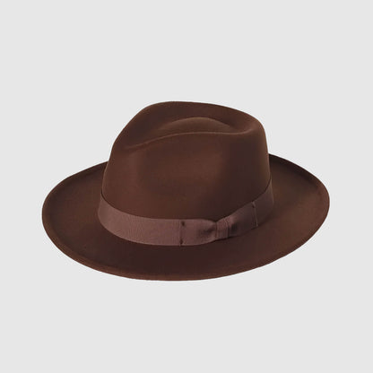 Chapeau fedora avec nœud décoratif