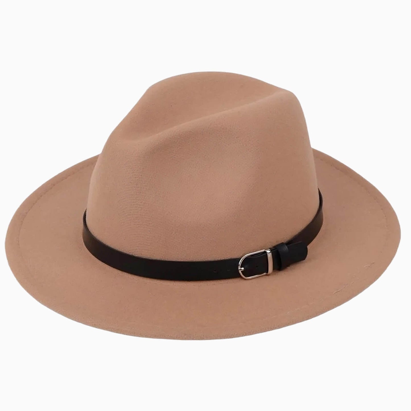 Chapeau fedora classique unisexe en feutre imitation laine