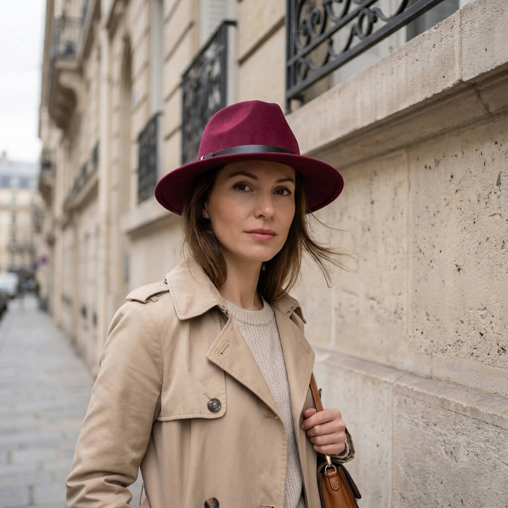 Chapeau fedora classique unisexe