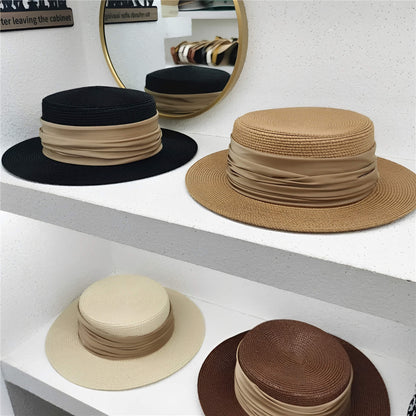 Chapeau fedora en paille pour femme